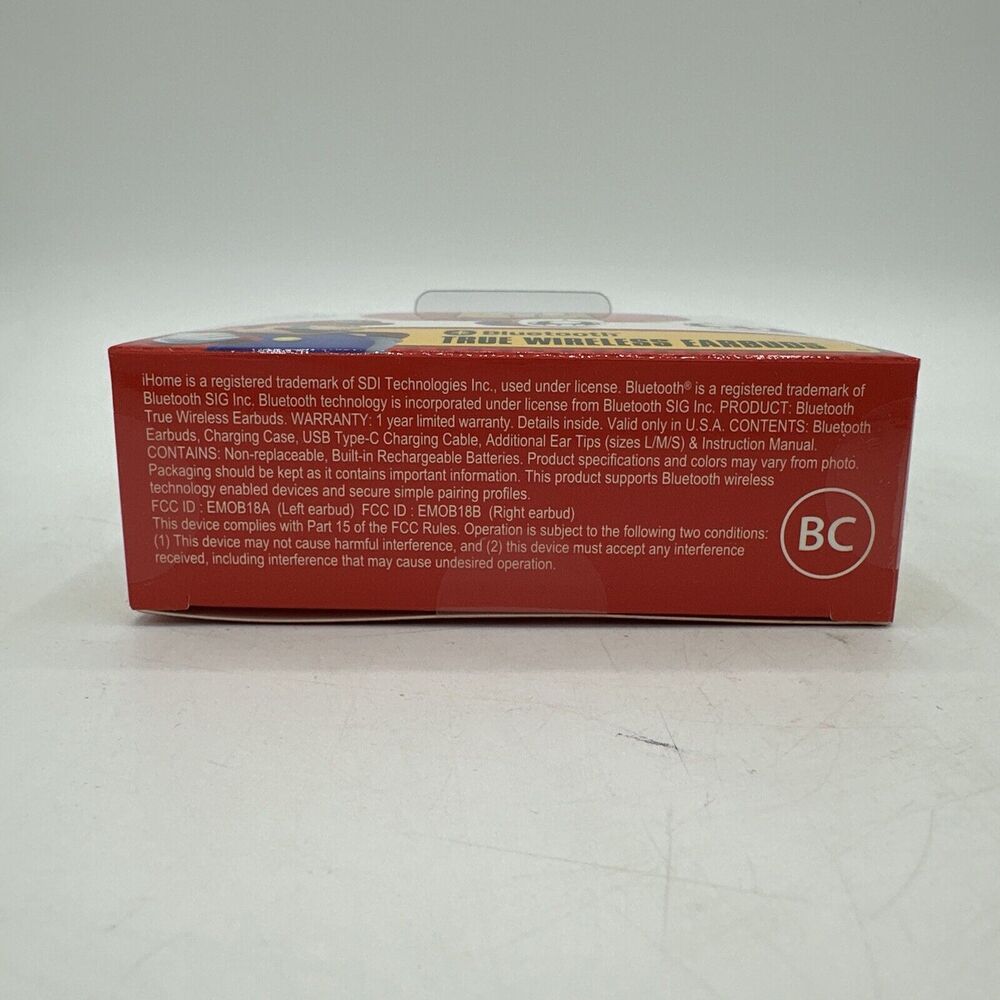 Super Mario Wireless Earbuds Bluetooth eKids Nintendo - Picture 6 of 7